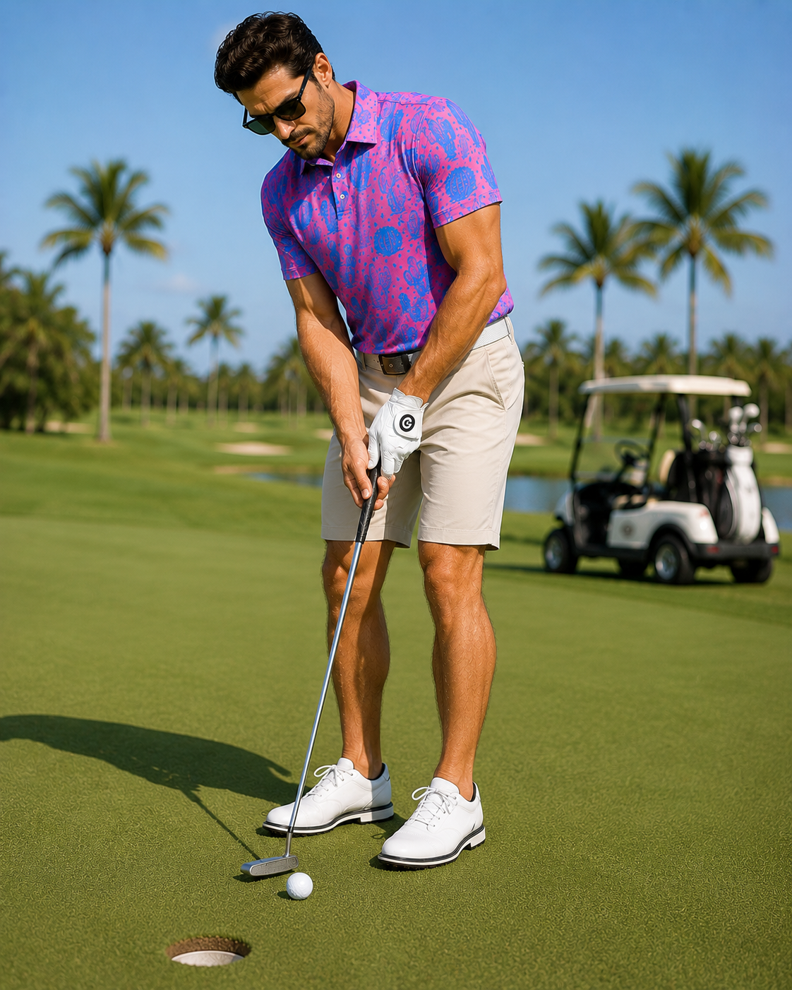Funky Golf Tropical Performance Polo