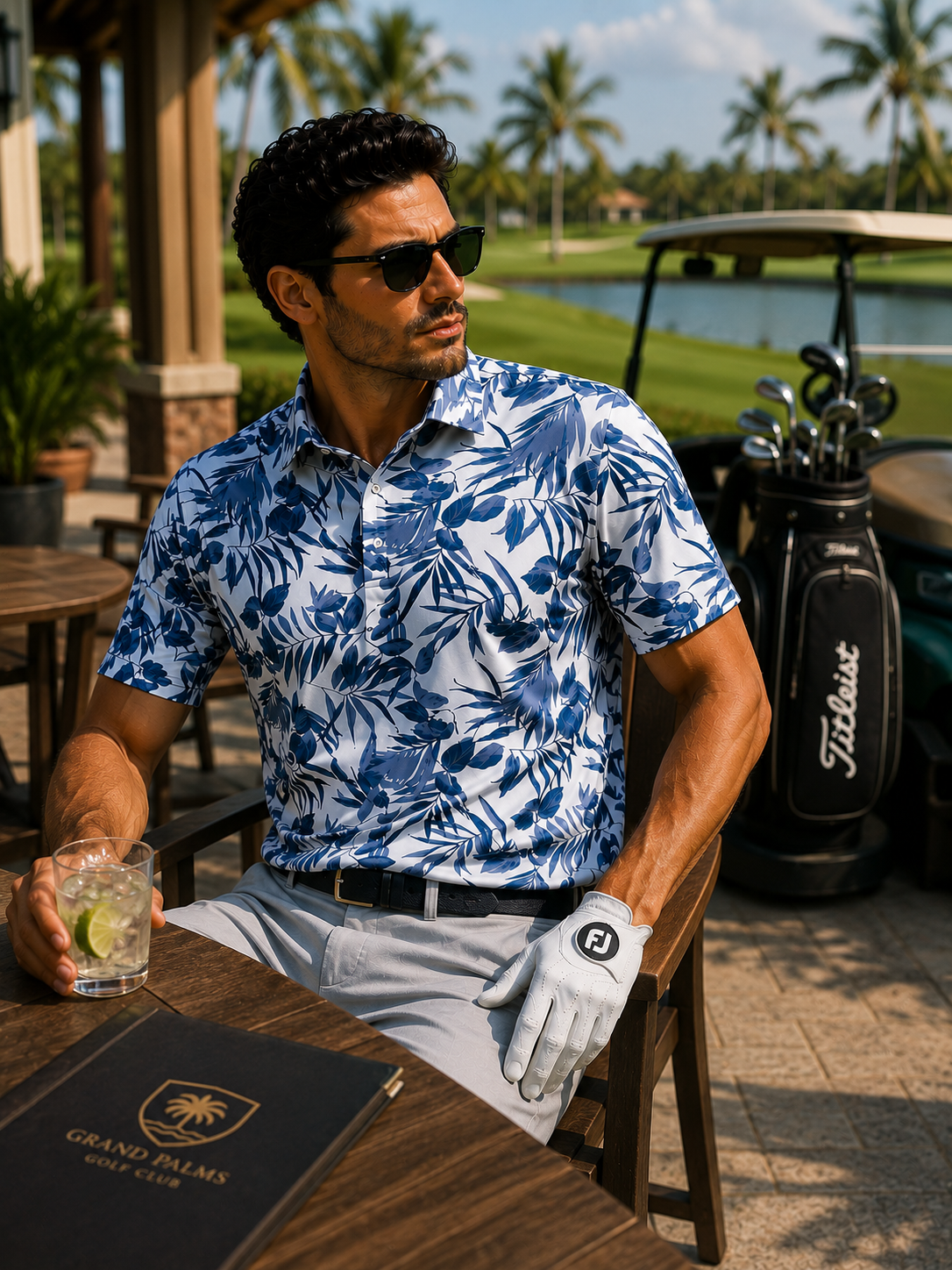 Funky Golf Tropical Performance Polo