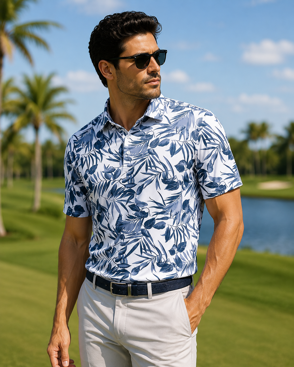 Funky Golf Tropical Performance Polo