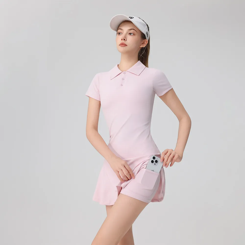Women's Performance Polo Dress with Built-In Shorts