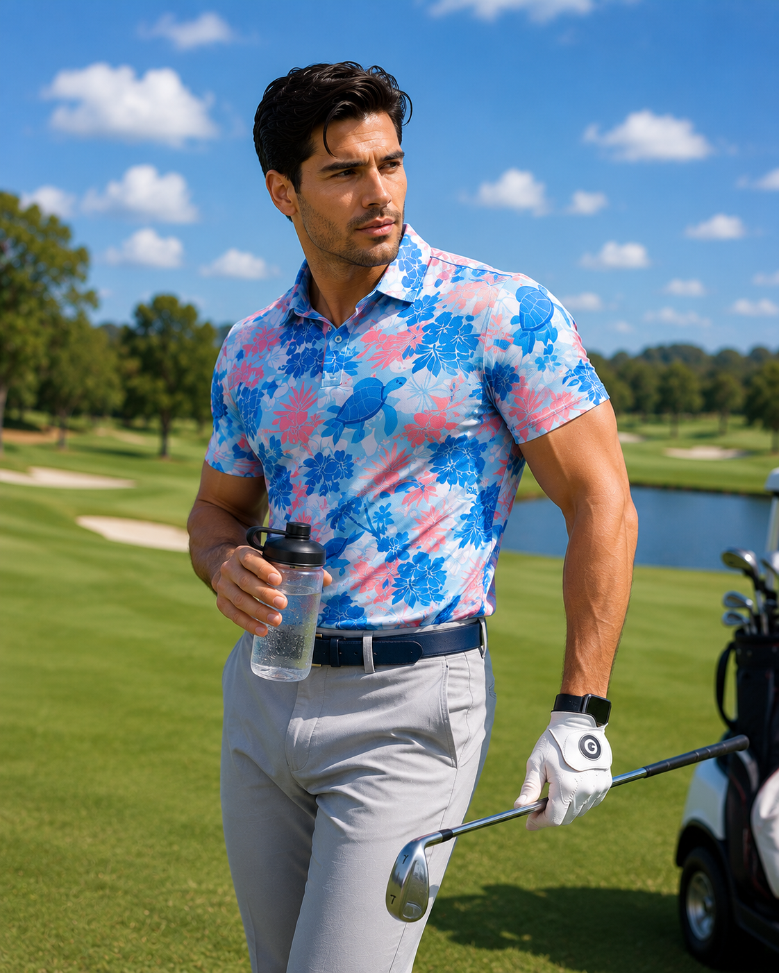 Funky Golf Tropical Performance Polo