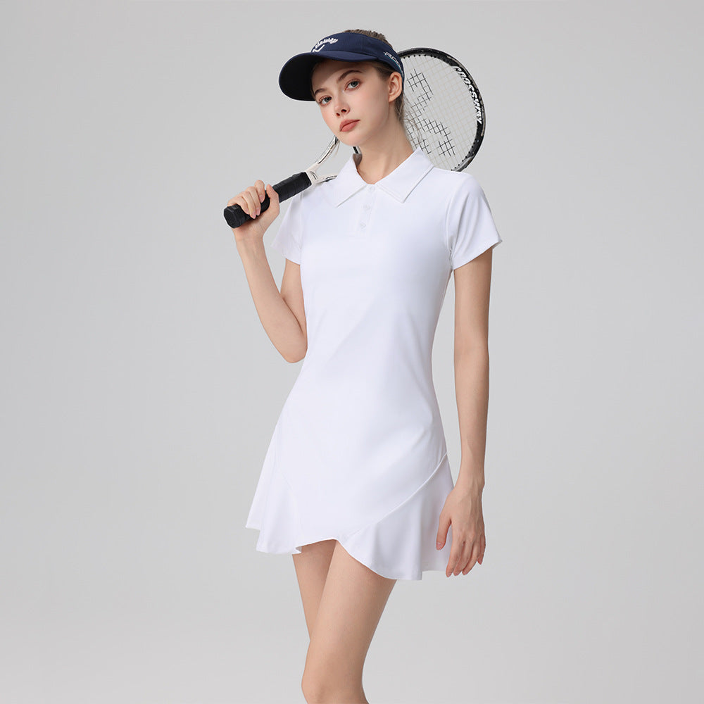 Women's Performance Polo Dress with Built-In Shorts