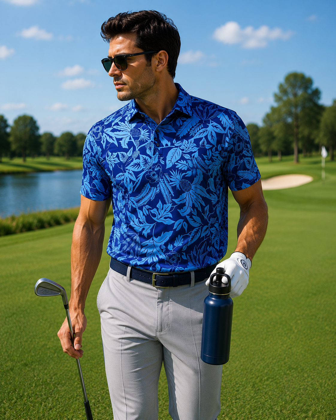 Funky Golf Tropical Performance Polo