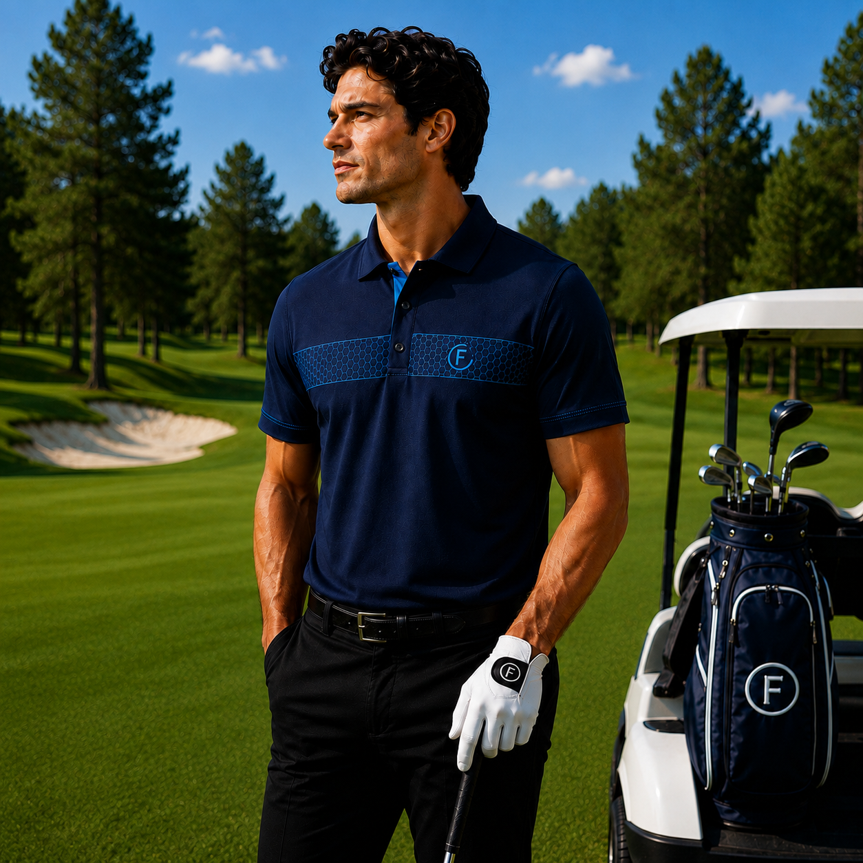 Funky Golf Hex Collection Polo