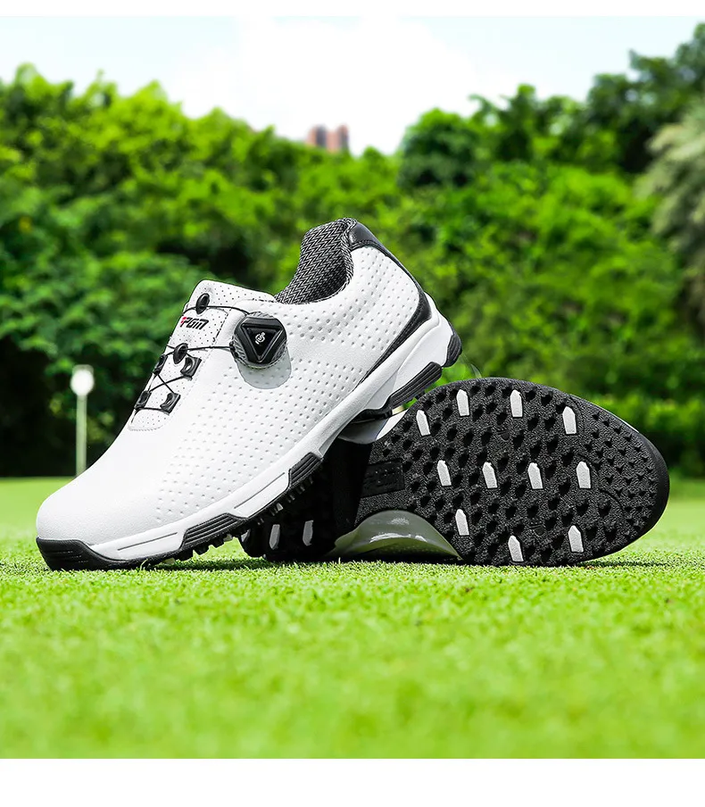 Golf Shoes with Swivel Buckle Breathable Fixed Spike