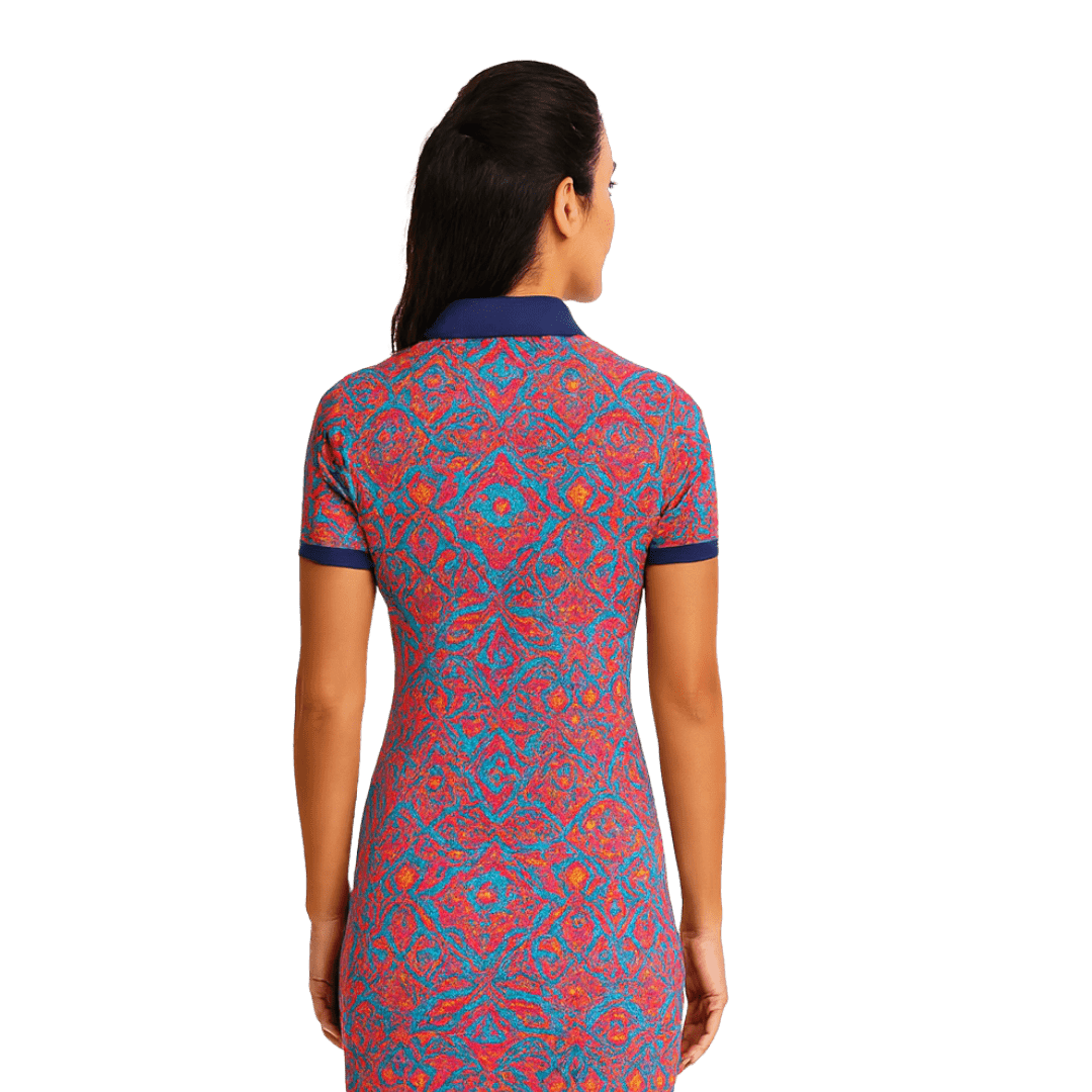 Women Polo ShirtFunky Babe Polo Dress – Radiant Mosaic
