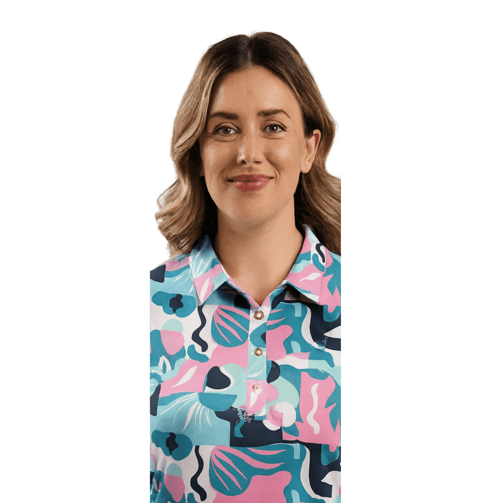Women Polo ShirtFunky Babe Polo – Pastel Abstract Camo