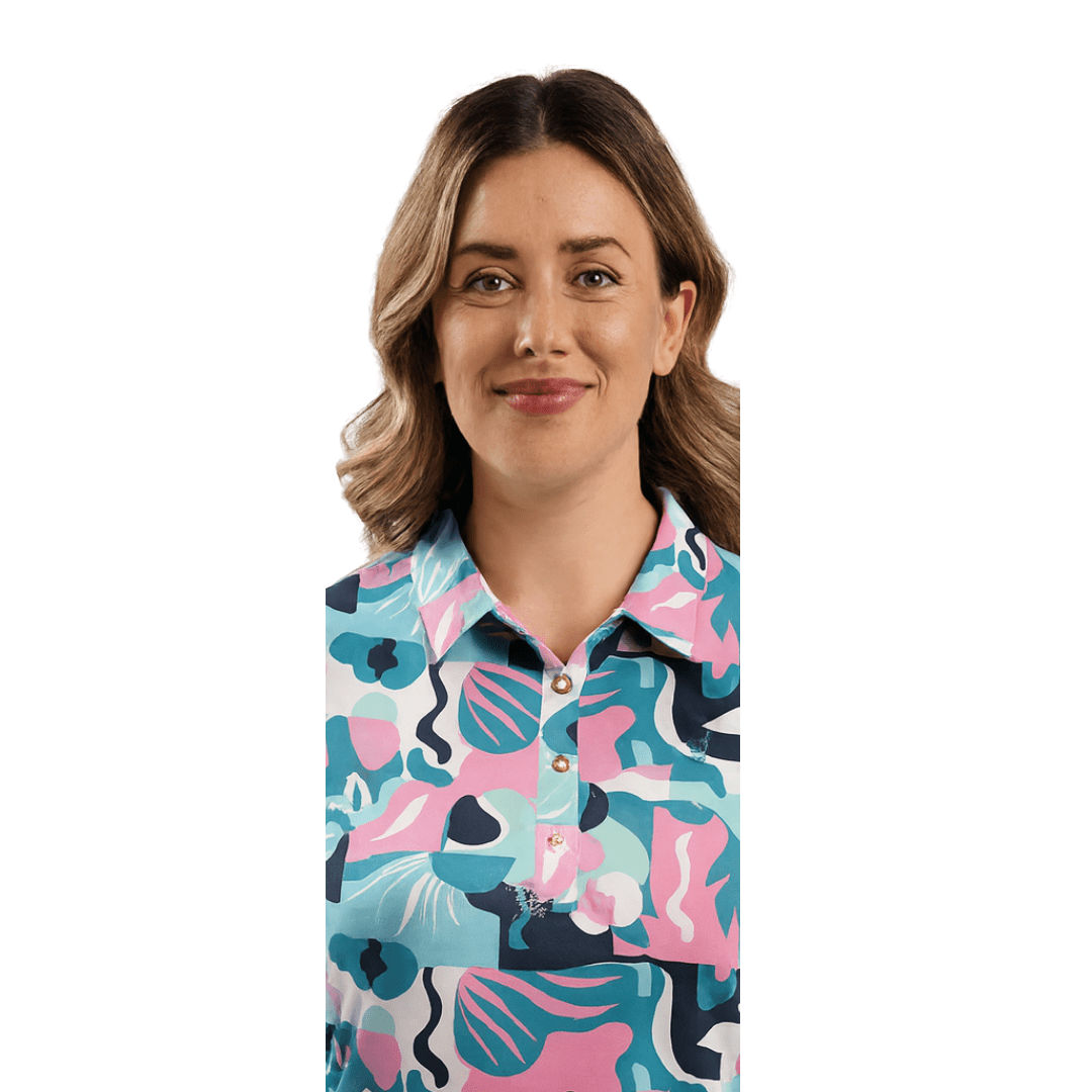 Women Polo ShirtFunky Babe Polo – Pastel Abstract Camo
