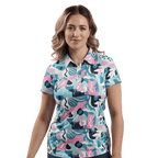 Women Polo ShirtFunky Babe Polo – Pastel Abstract Camo
