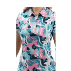 Women Polo ShirtFunky Babe Polo – Pastel Abstract Camo
