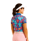 Women Polo ShirtFunky Babe Polo – Tropical Bloom