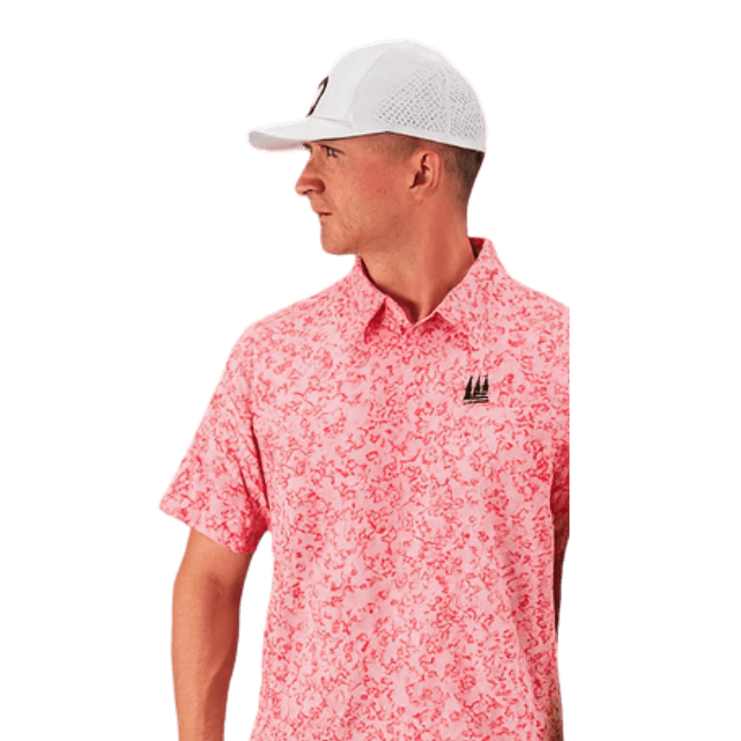 Polo ShirtFunky Bros Polo – Coral Bloom