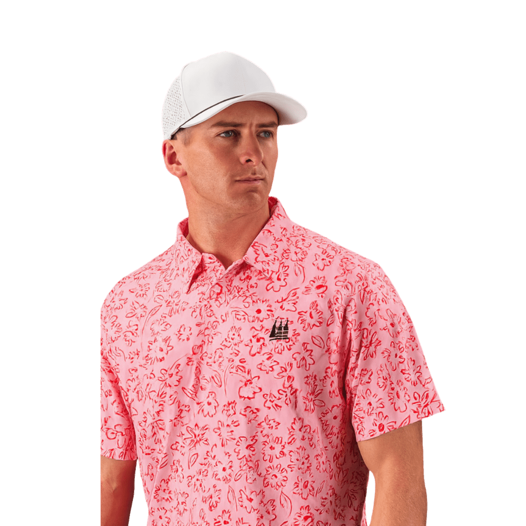 Polo ShirtFunky Bros Polo – Coral Bloom