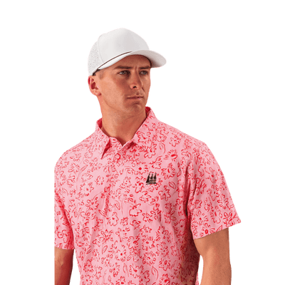 Polo ShirtFunky Bros Polo – Coral Bloom