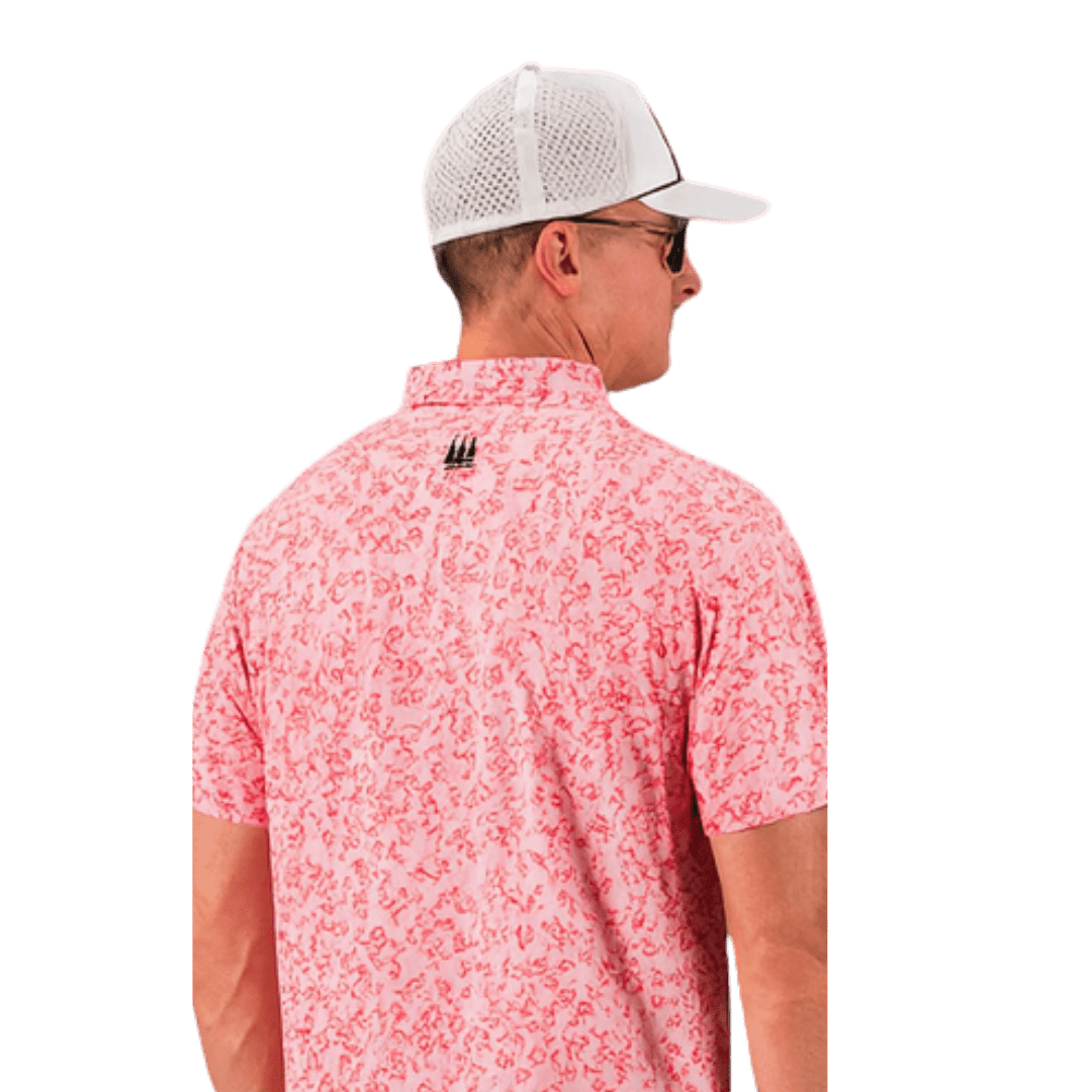Polo ShirtFunky Bros Polo – Coral Bloom