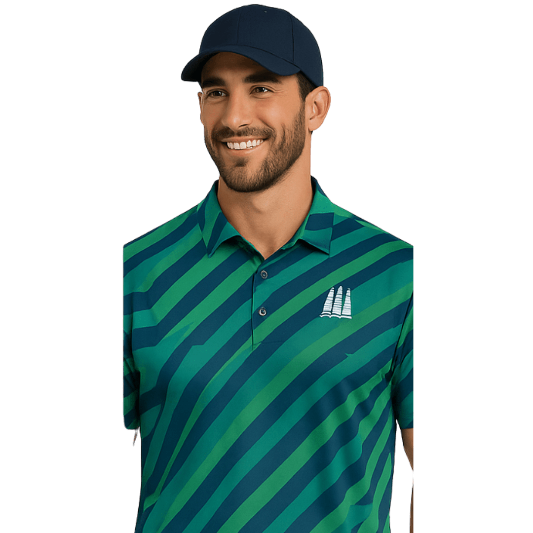 Polo ShirtFunky Bros Polo – Emerald Stripes