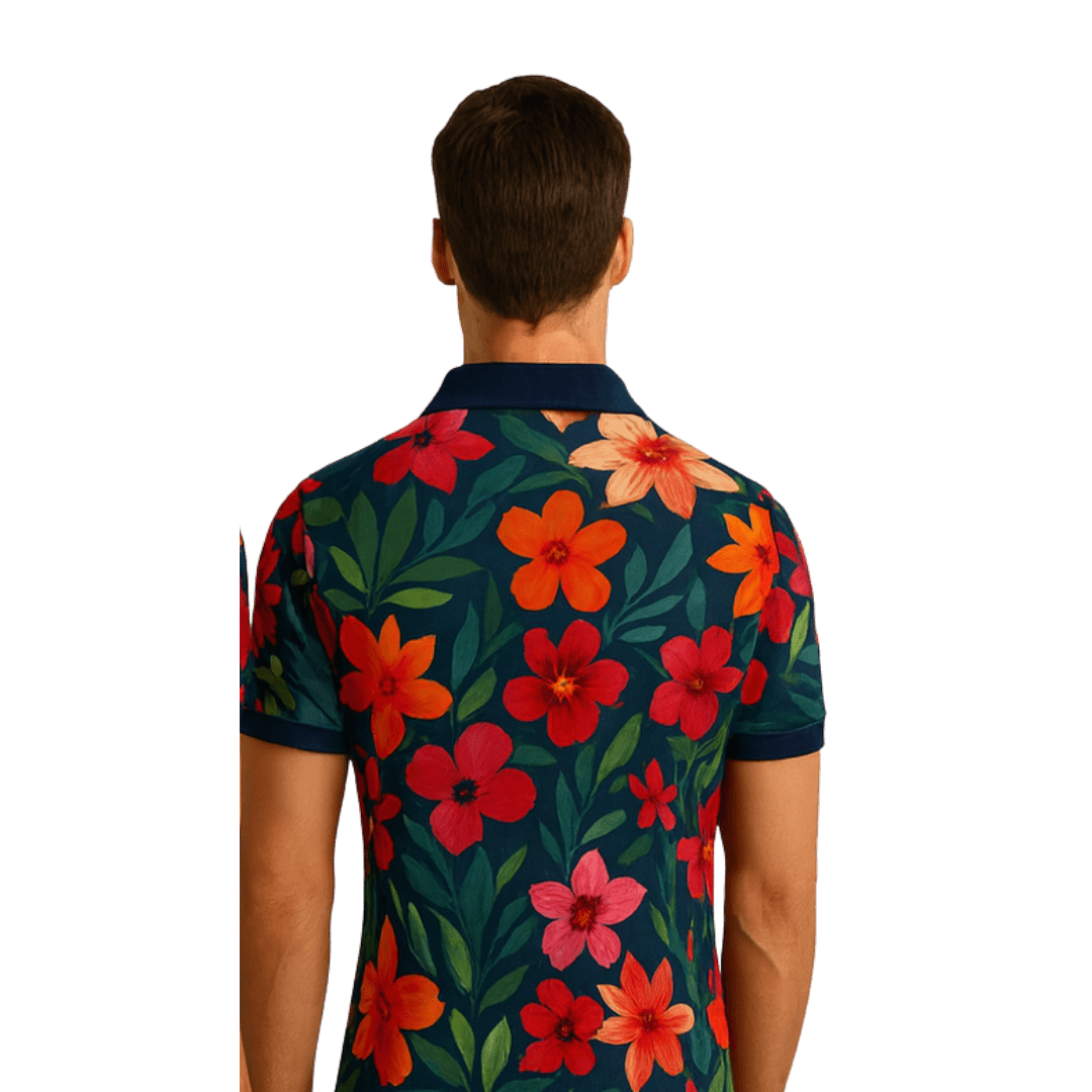 Polo ShirtFunky Bros Polo – Tropical Bloom