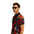 Polo ShirtFunky Bros Polo – Tropical Bloom