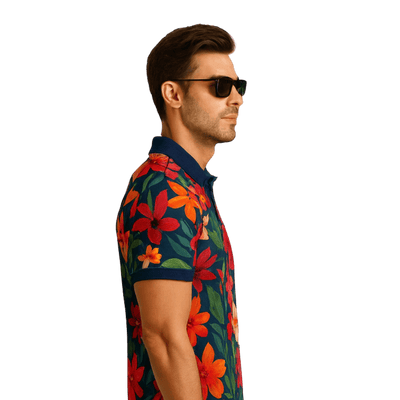Polo ShirtFunky Bros Polo – Tropical Bloom