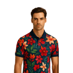 Polo ShirtFunky Bros Polo – Tropical Bloom