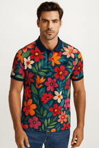 Polo ShirtFunky Bros Polo – Tropical Bloom