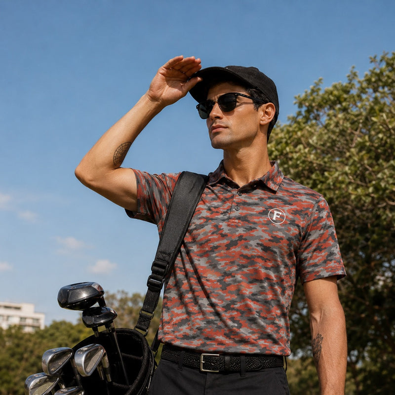 Funky Golf Diamond Polo - Blue