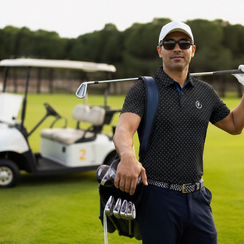 Funky Golf Diamond Polo - Charcoal