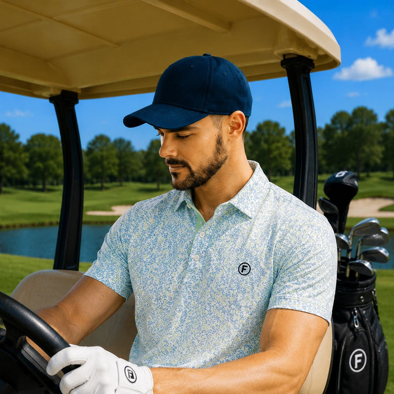 Funky Golf Diamond Polo - White Green