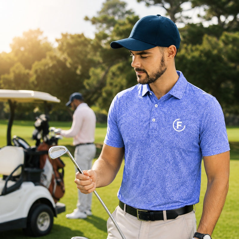 Funky Golf Diamond Polo - White Lilac