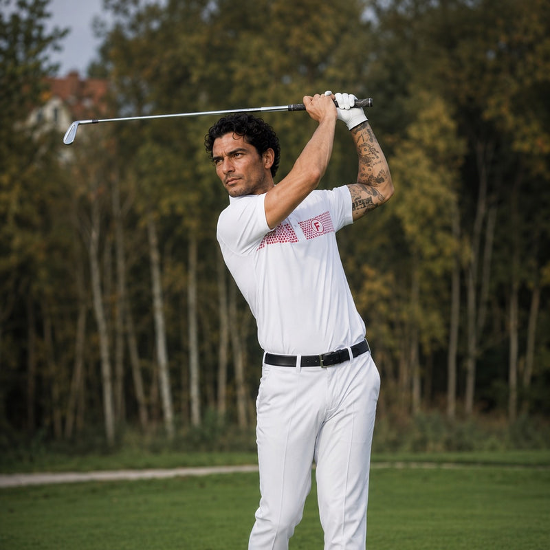 Funky Golf Diamond Polo - White Lilac