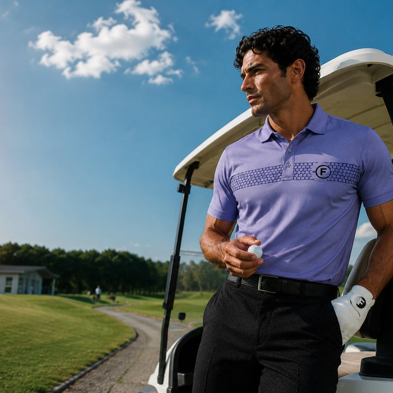 Funky Golf Fairways Polo - Lilac