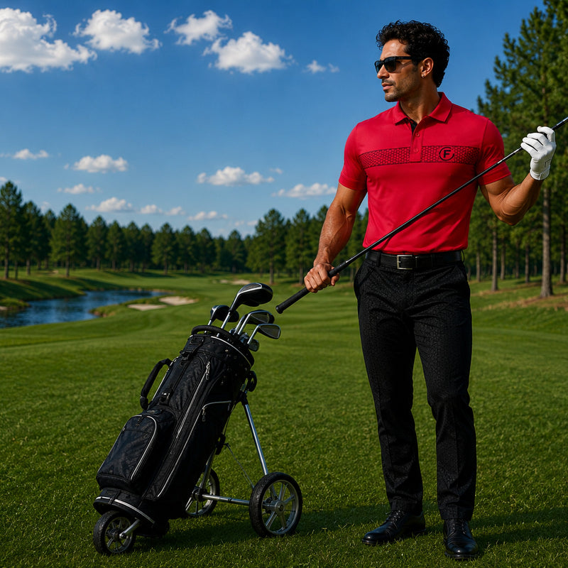 Funky Golf Hex Collection Polo - Navy