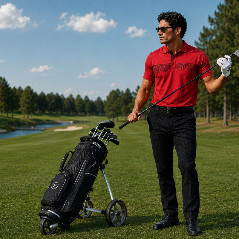 Funky Golf Hex Collection Polo - Yellow