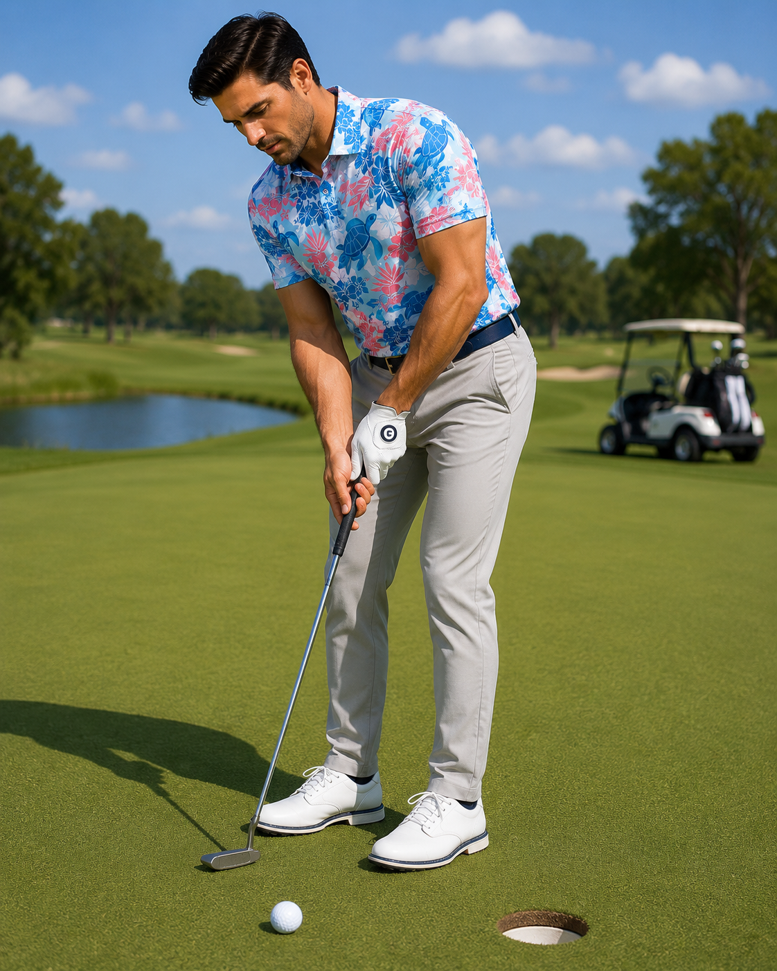 Funky Golf Tropical Performance Polo