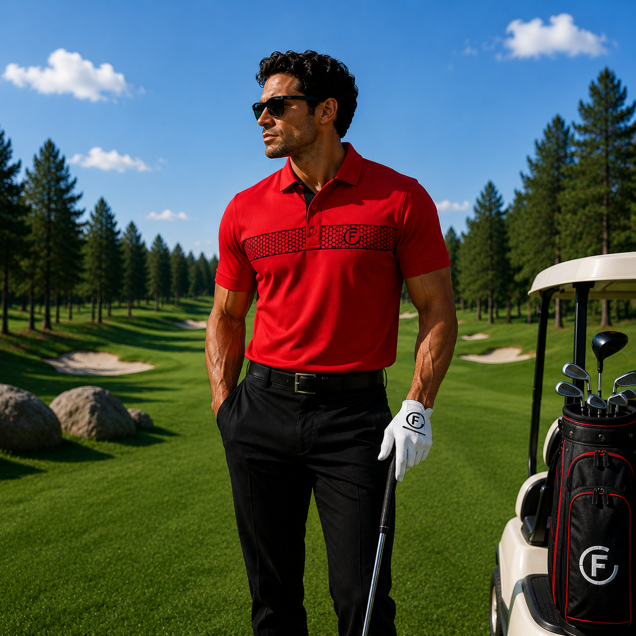 Funky Golf Hex Collection Polo