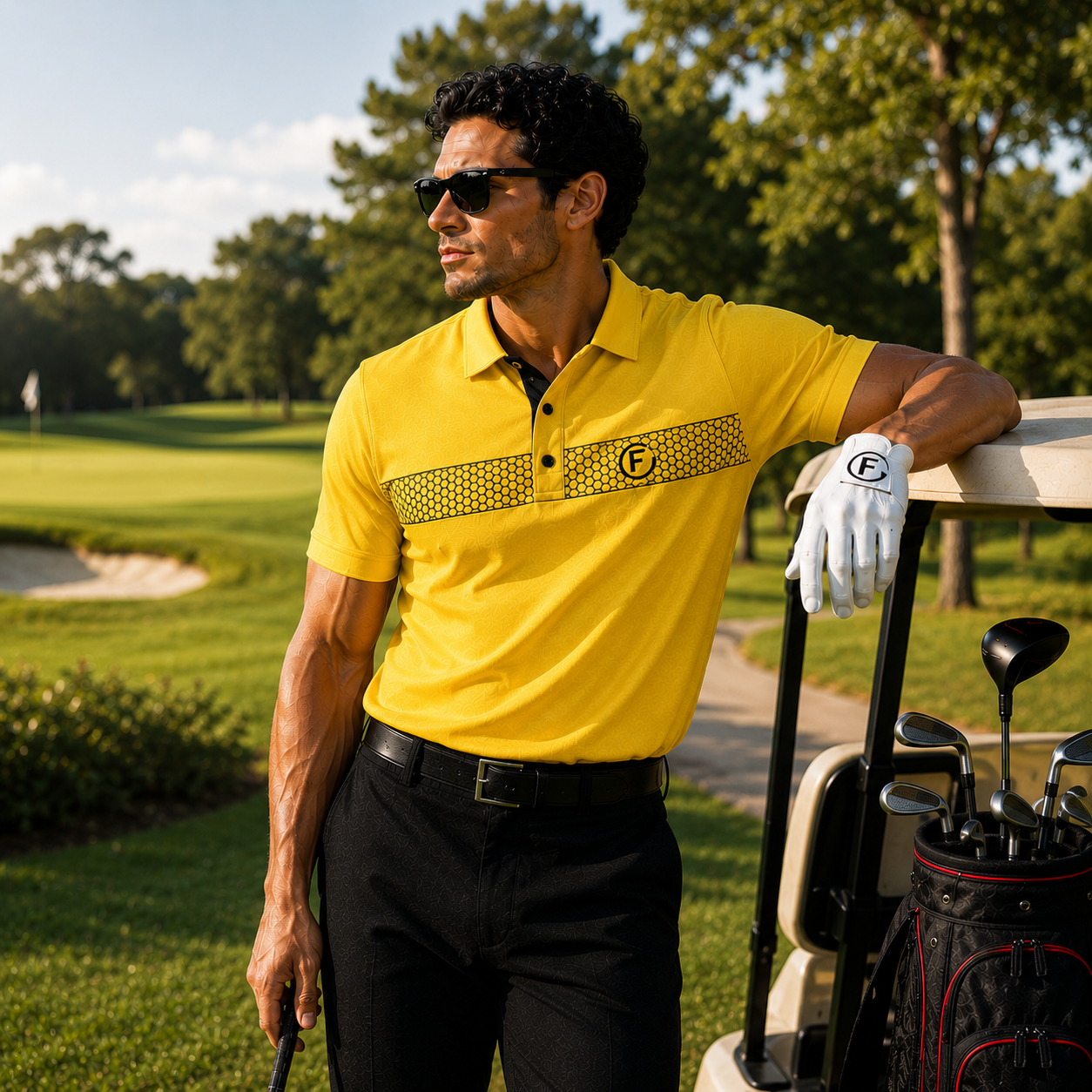 Funky Golf Hex Collection Polo