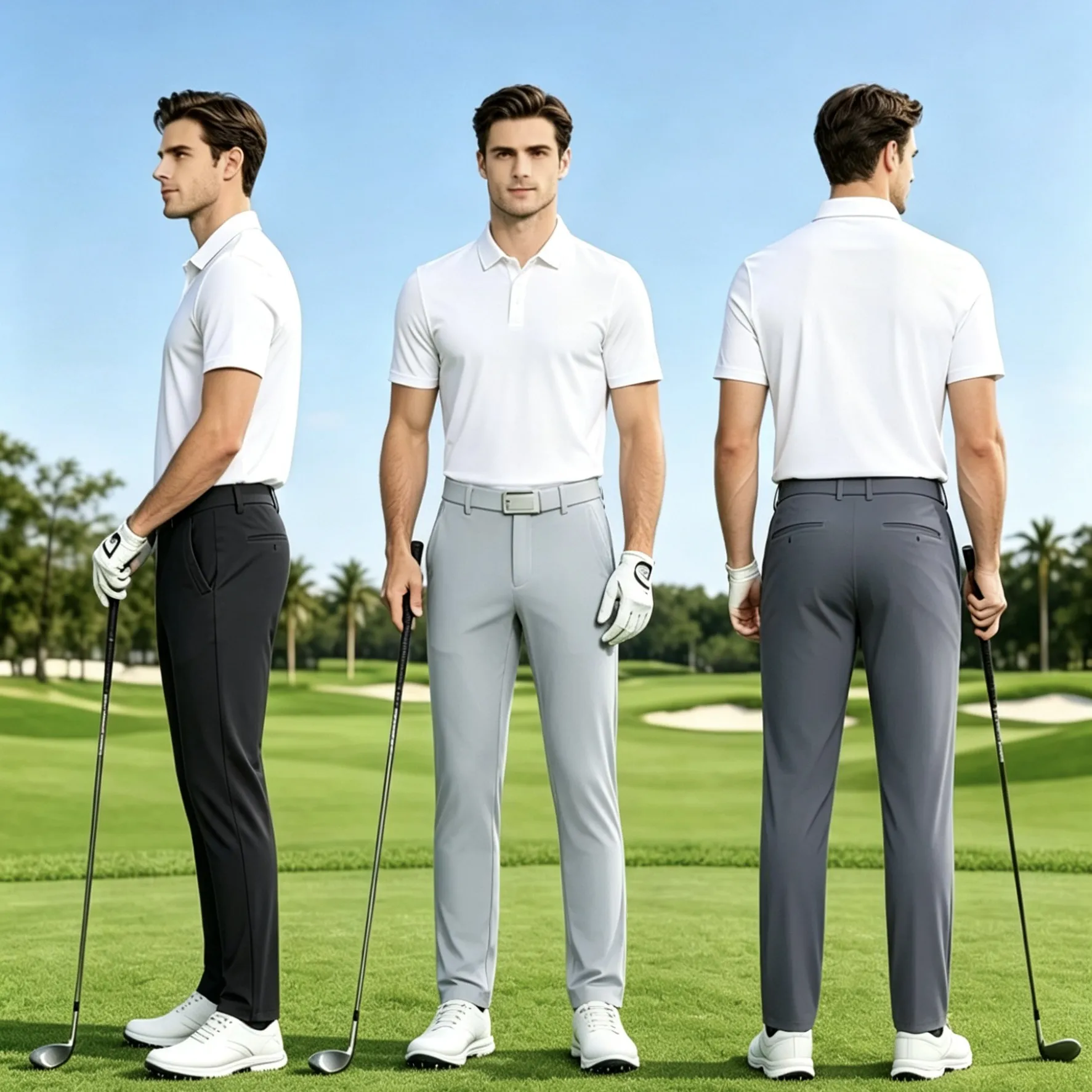Men's Quick-Dry Performance Golf Trousers